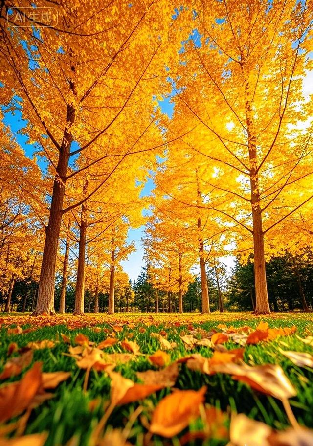 彩叶落满青坪，风都染了秋的颜色