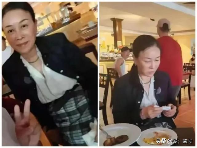 57岁那英在伦敦就餐被拍，全素颜出街，网友直呼这才是真实的老太