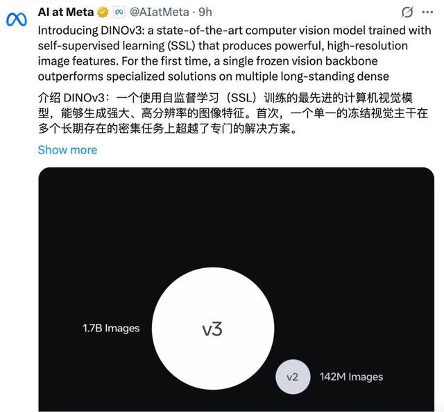 Meta视觉基座DINOv3王者归来:自监督首次全面超越弱监督,商用开源