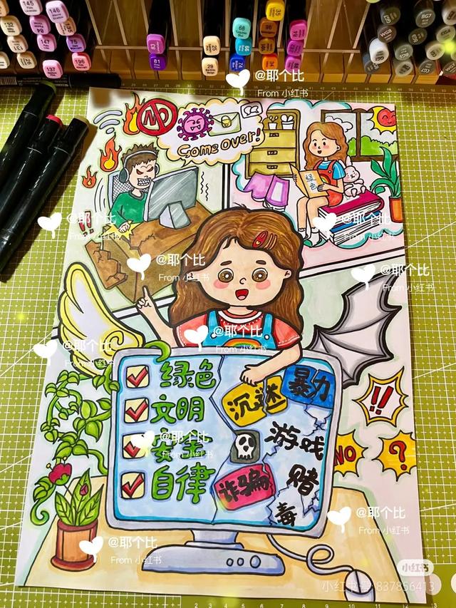 网络安全主题画，手抄报➕消防安全手抄报！很精美的素材，收藏！