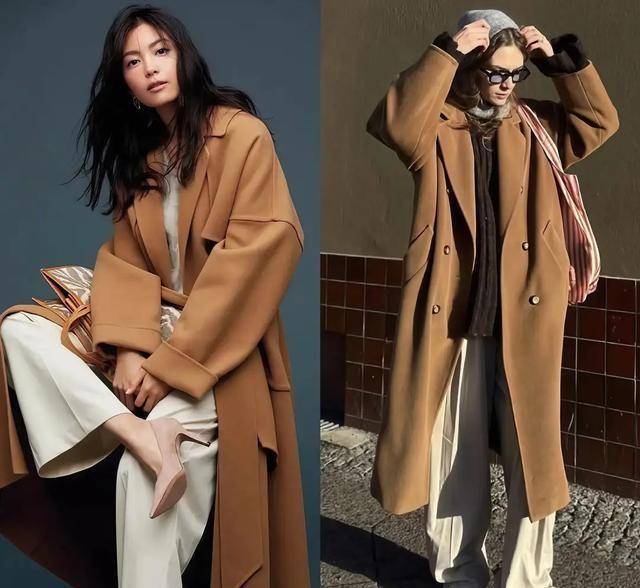 看了宋佳的大衣穿搭，我悟了：大衣不配打底裤，鞋穿低跟	，更优雅