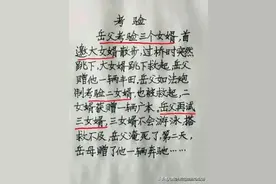 岳父考验三个女婿，这付出的代价也太大了！图片