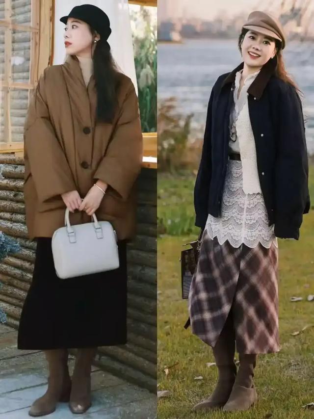 今冬“裙中靴”穿法火了！解锁优雅女人味，小个子也能穿出大长腿