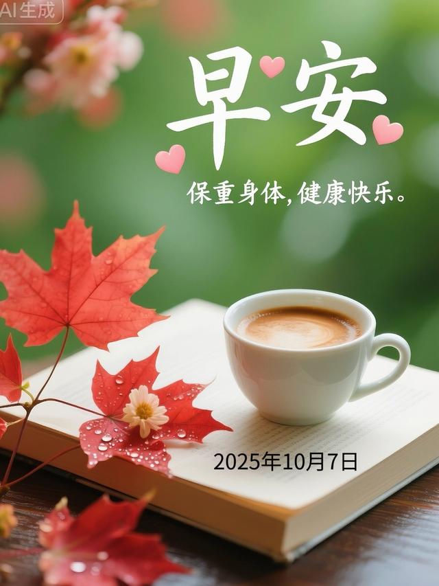 2025年10月7日早上好 早安周二愉快 早安精美美图温馨祝福语 早上好