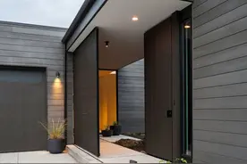 现代别墅庭院，入户门，何如设计？图片