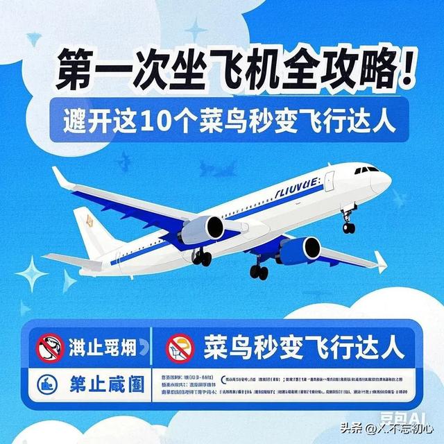 第一次坐飞机全攻略！避开这10个雷区，菜鸟秒变飞行达人