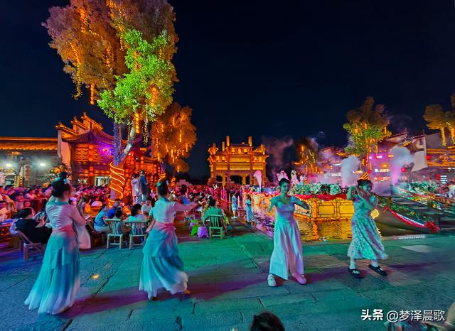 云梦夜未央：楚王城公园楚王天下大舞台、祥云湾灯火里的千年回响