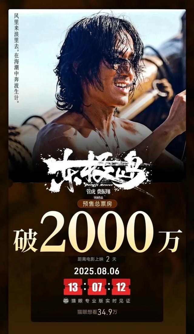管虎《东极岛》预售破两千万，票房压力巨大，成龙新片恐成黑马