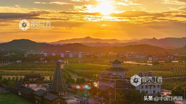 峡江：金坪朝霞映水 绘就绝美生态画卷