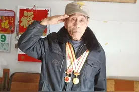 抗战老兵张祥新兵第一仗全班战死只剩我一个图片