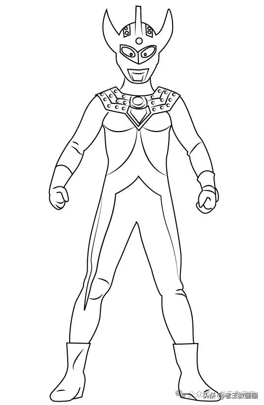 孩子们的最爱，奥特曼线稿资料，临摹涂色