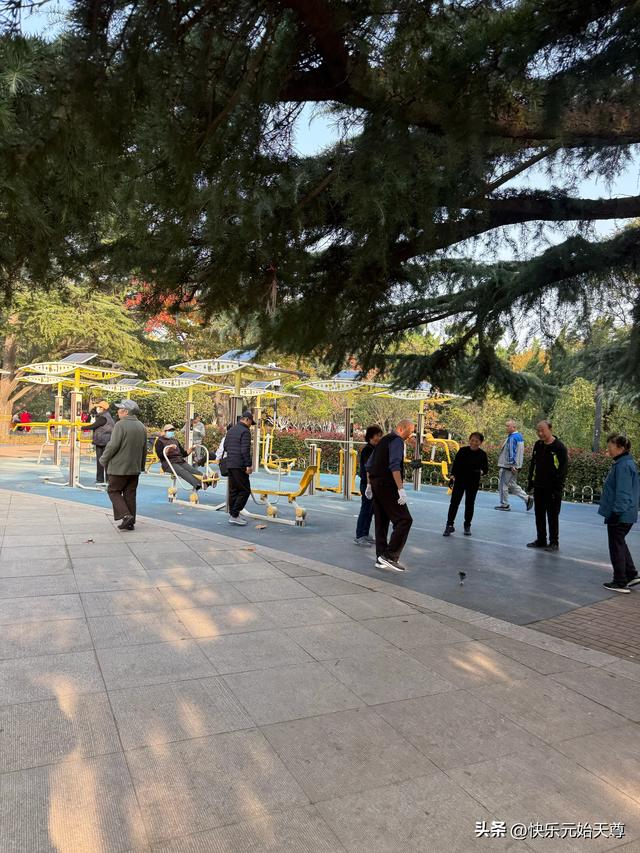 我一上午去了两个公园，