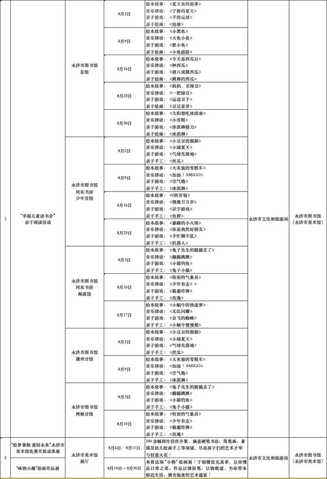 8月盛夏，运城书房活动伴你清凉一夏