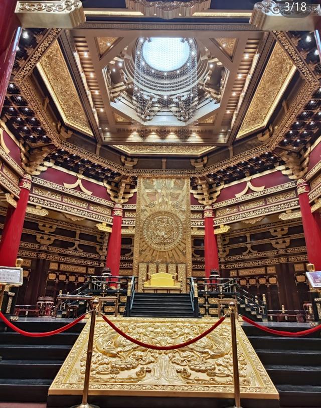 我是上海人，旅游景点天堂明堂看空中佛殿，识脱胎漆器唐代