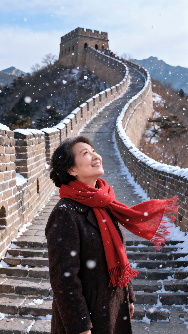 《金陵一对. 联连中国》上联:八达岭好汉丈度天涯；