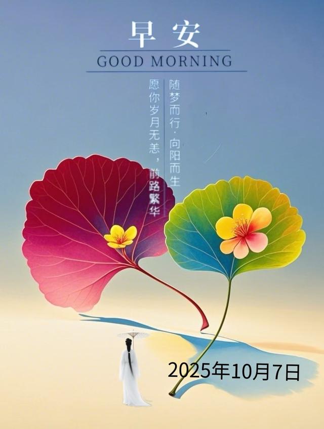 2025年10月7日早上好 早安周二愉快 早安精美美图温馨祝福语 早上好