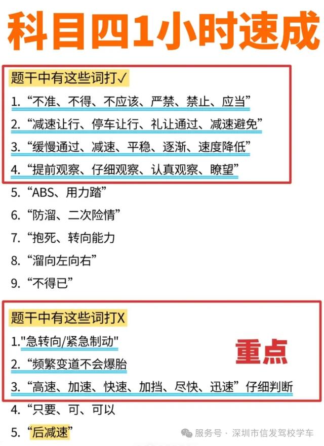 科目四考前必背的知识点，看完这几张图，科目四轻松过