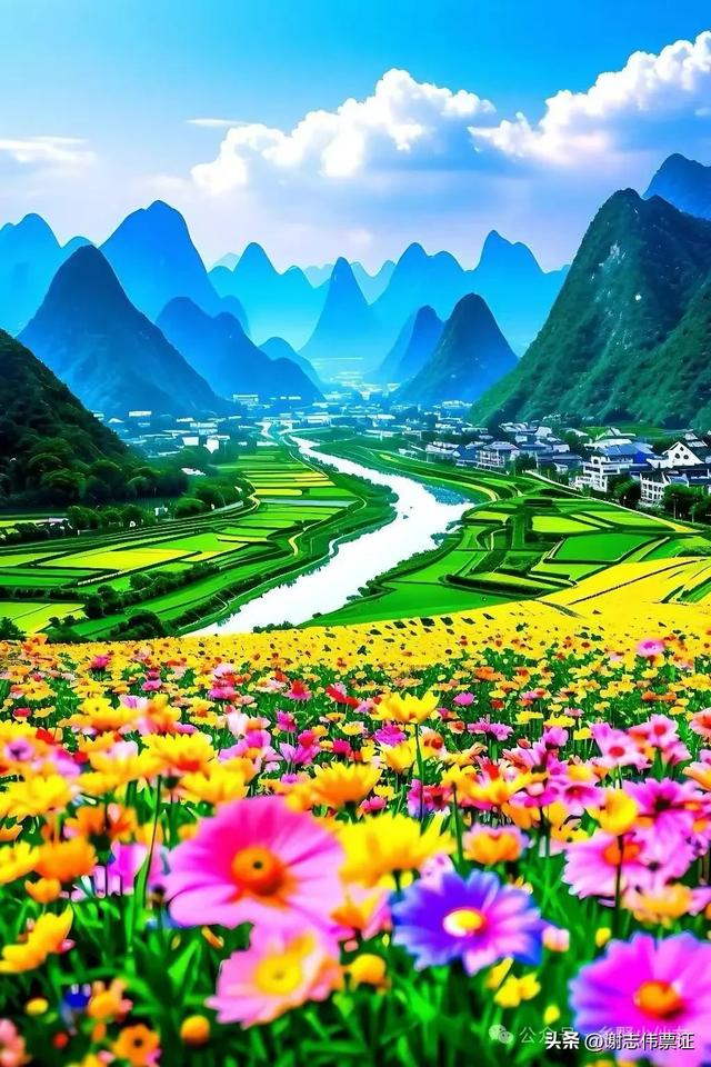 青山绿水，花海人间