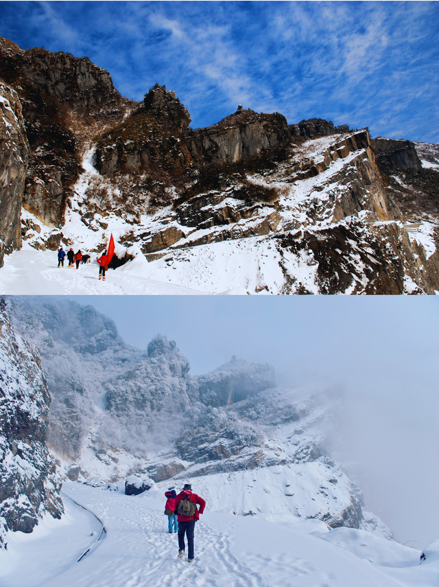重庆初雪来袭❄️！开州雪宝山秒变冰雪童话！
