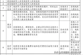 残疾军人有哪些待遇图片