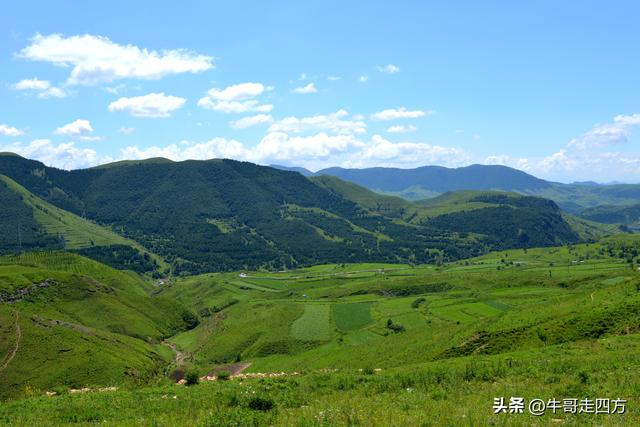 河北麻田岭（上）：绿野铺毡接云影、风轮伴路探山魂