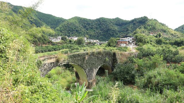 松口到蕉岭福建上杭的要道上，被荒废的清代石拱桥五星桥