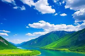 分享图片—蓝天白云，绿水青山图片