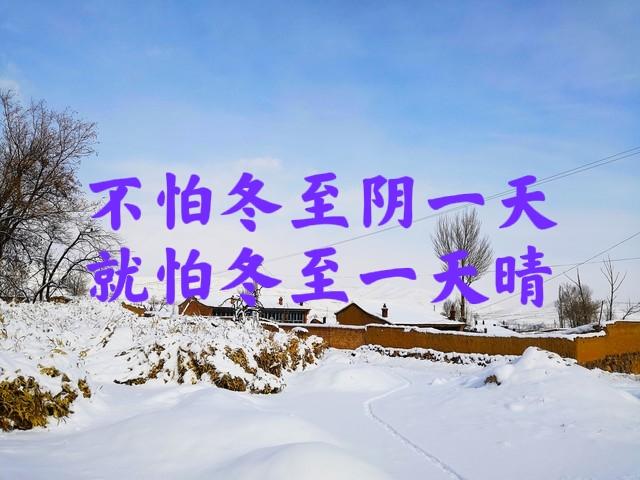 “不怕冬至阴一天，就怕冬至一天晴”，明日冬至，晴天有啥预兆？