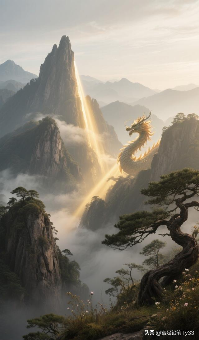 仙境山水卷 金龙绕云海 一眼醉千年