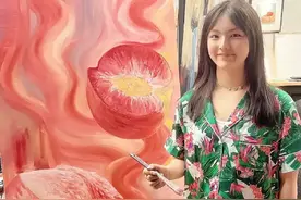 王诗龄一幅水蜜桃画卖了145w，网友辣评：买的是人情世故图片