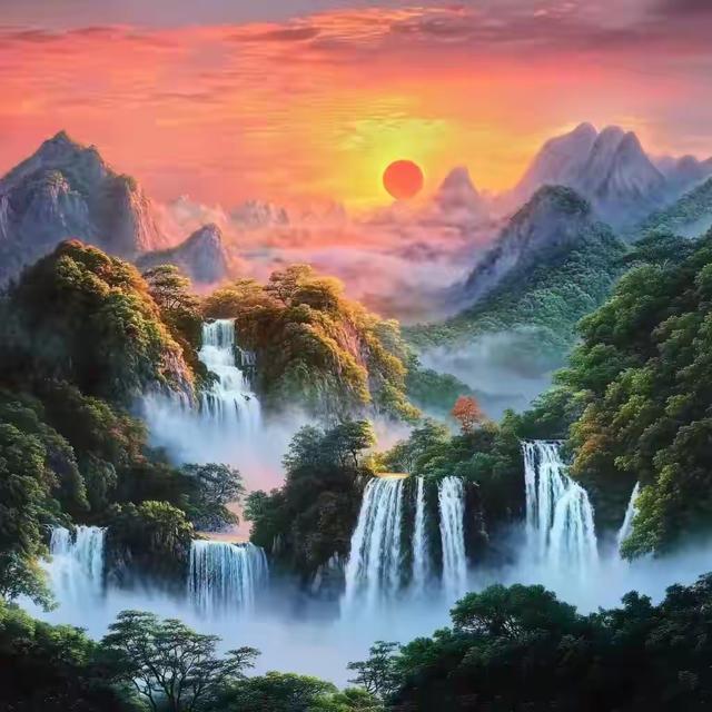 自然绘卷，山水光影里的诗意与磅礴