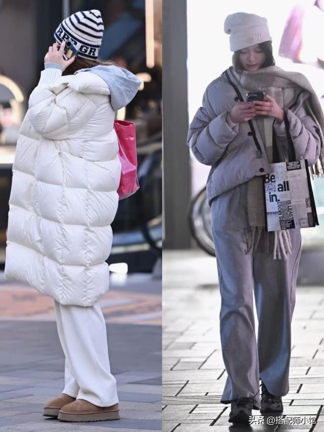 去了北京才发现：三里屯满街都是“羽绒服+裤子”穿搭，保暖高级