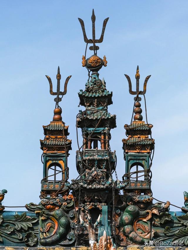 介休乡村封神，500年琉璃镇河楼，小巧却藏大招