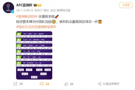 亚洲杯官方发布完整版赛程：国足13日首战塔吉克斯坦，17日次战黎巴嫩，22日末战卡塔尔图片