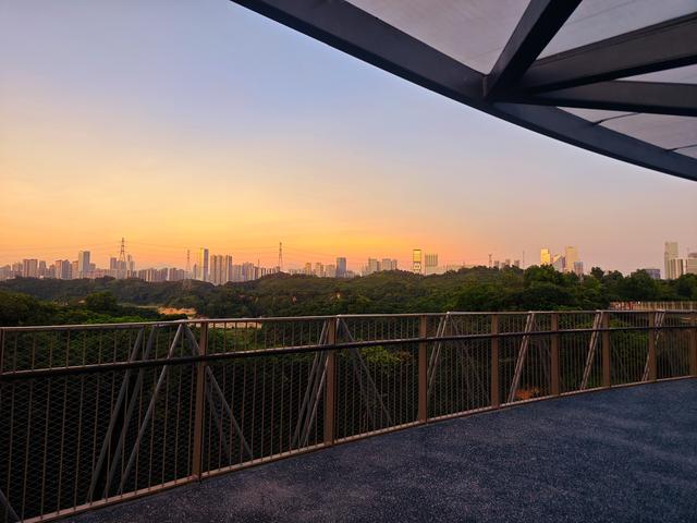 西丽湖国际科教城绿道，看霞飞满天，如梦似幻！长岭陂地铁C口