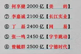 2024年中国十大富豪，收藏起来看看，你知道几位富豪？图片