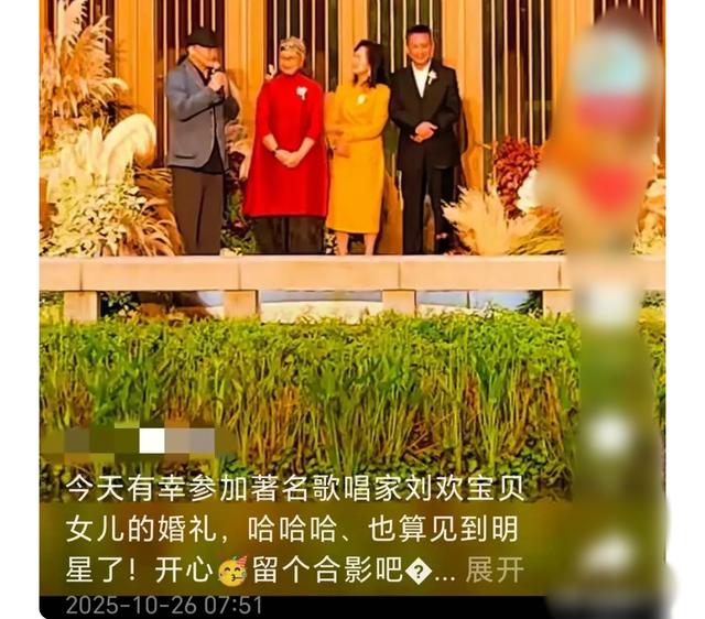 刘欢34岁女儿大婚！新娘染红发很个性，新郎儒雅，岳父母对他满意