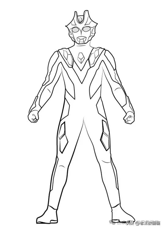 孩子们的最爱，奥特曼线稿资料，临摹涂色