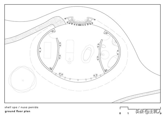 巴厘岛度假村——来自被海洋生物启示的大型竹屋顶