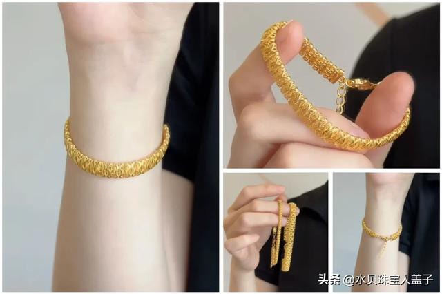周大福的设计师是失恋了吗？新出的足金手链这么飒｜7款素金手链