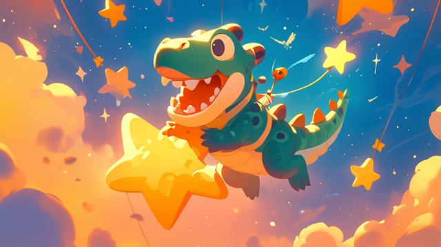 原创儿童绘本故事《小鳄鱼的星际探险》