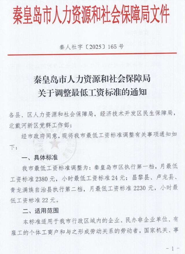 河北8市调整最低工资标准！