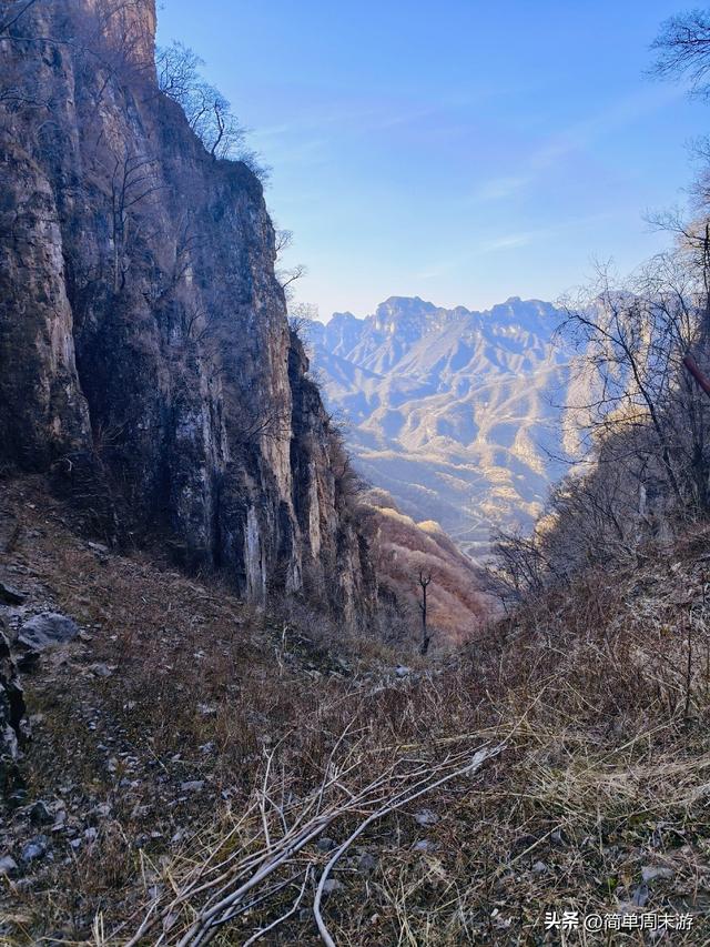 21）徒步山西阳城蟒河指柱山，冬日山野之行，把疲惫，留在上山的
