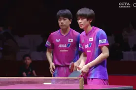 多哈世乒赛丨户上隼辅/篠塚大登3-2林昀儒/高承睿，夺得男双冠军图片