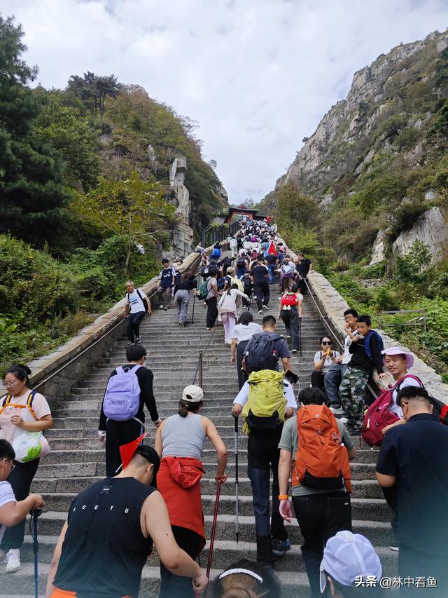 徒步登泰山之二——又是3小时，从中天门到南天门，不累！