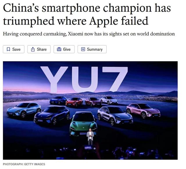 《经济学人》点赞小米：苹果折戟之地，小米打了胜仗
