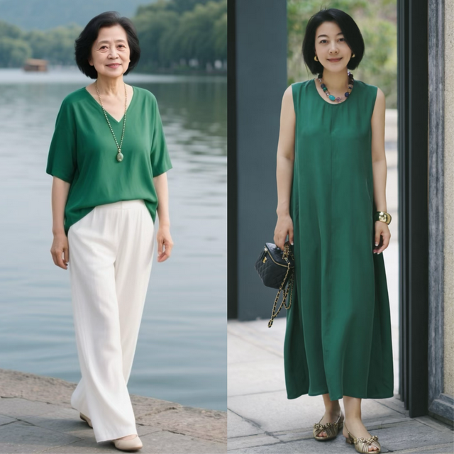女人到了50、60岁，尽量少穿黑色、粉色，多穿这些富贵色更洋气