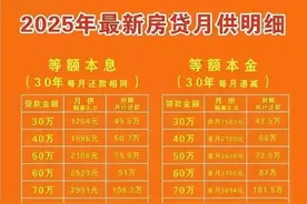 2025房贷月供表：30年还款，藏着多少家庭的“房奴人生”？图片