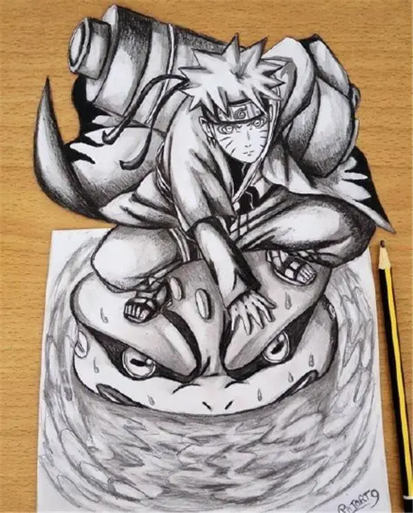 火影：画师笔下的忍者立体画，带土气场完美展现，琳变成娇羞天使