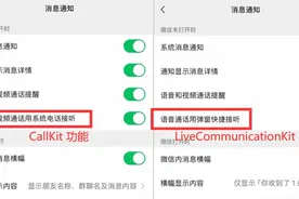开启 LiveKit 方法，选用 CallKit 功能，有成功吗？图片